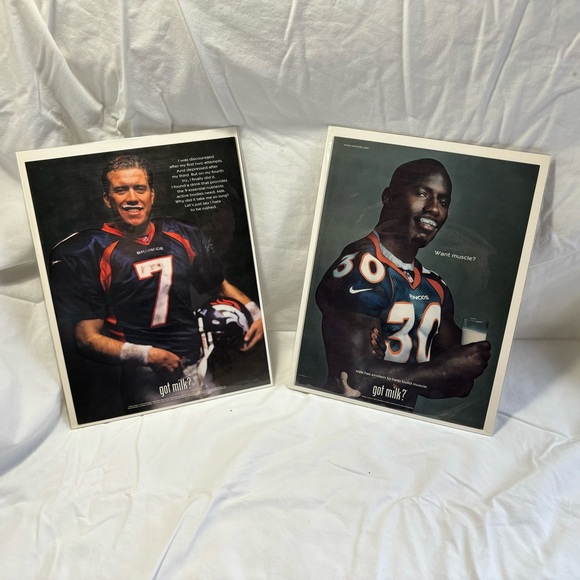Got Milk? Magazine Advertisements Denver Broncos John Elway Terrell Davis - Picture 1 of 5